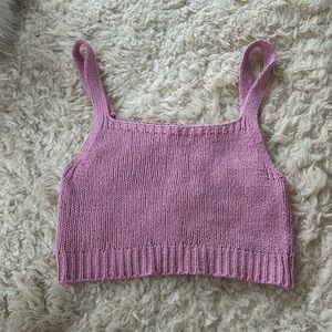 Zara Pink knit tank top